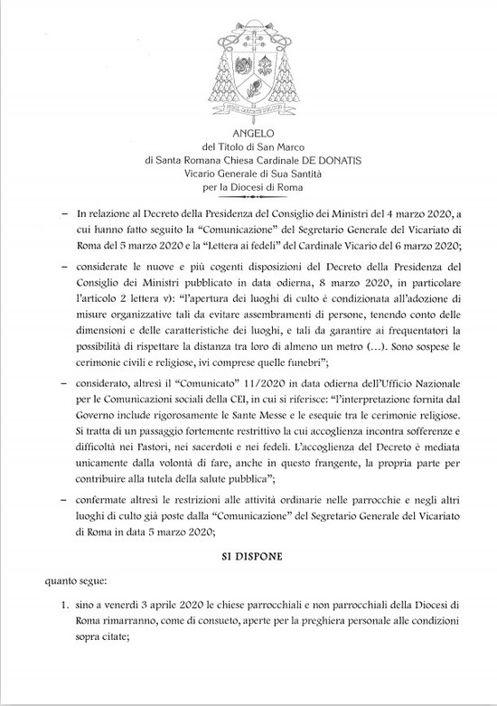 De Donatis decret 1
