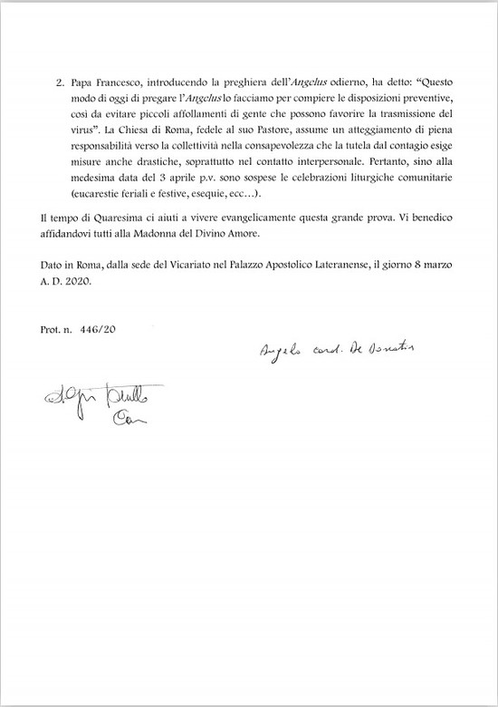 De Donatis decret 2