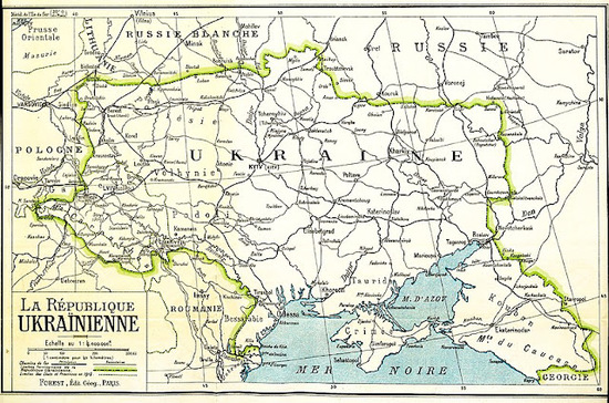 Map of Ukraine for Paris Peace Conference